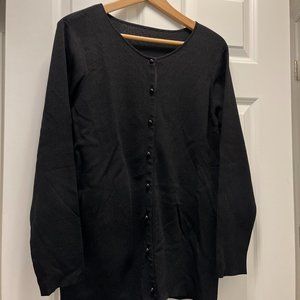 Black sweater-style button up top (Price drop!)